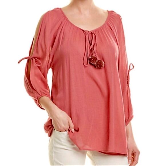 Johnny Was Calme Gauze Split Top M - Picture 2 of 12